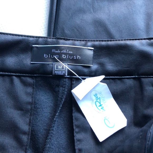 BLUE BLUSH Vegan Leather Pants | medium - Picture 6 of 10